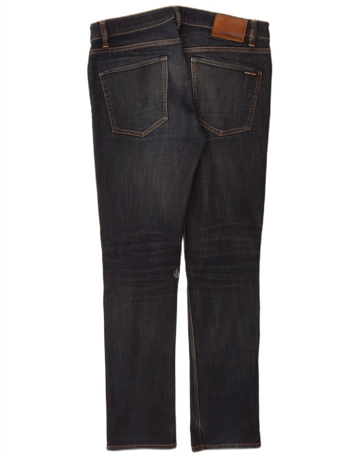 Volcom Damen Skinny Jeans W32 L31 Marineblaue Baumwolle