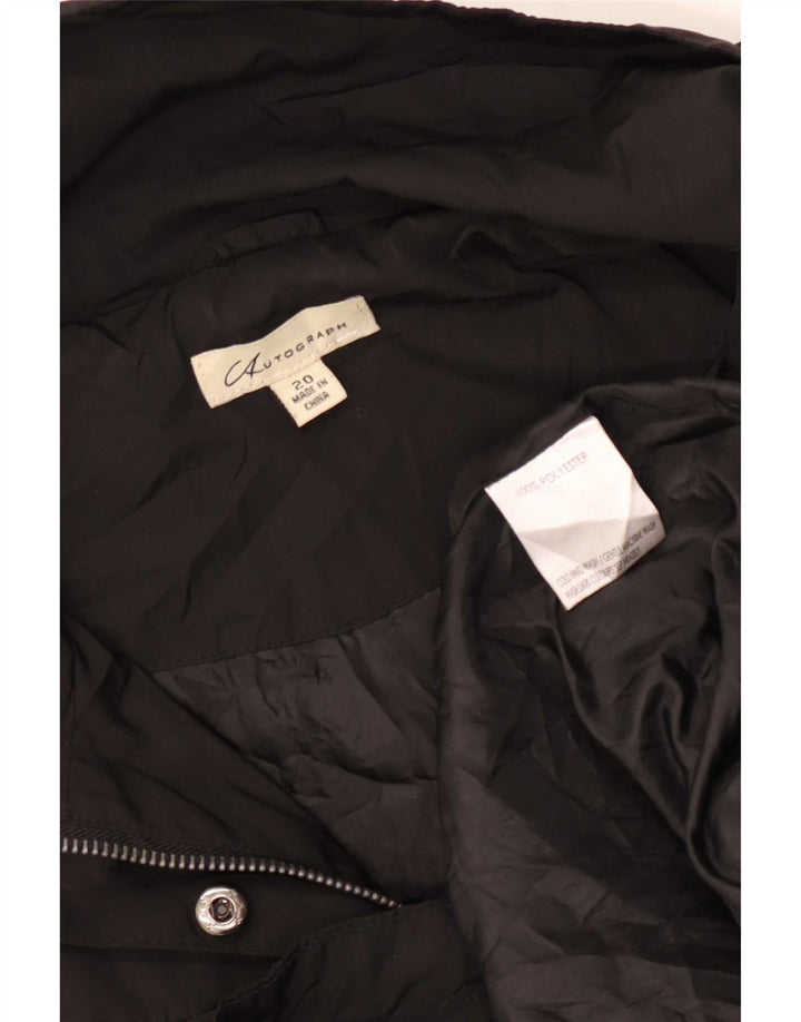Marks & Spencer Damen Autograph Übergroße Parkajacke UK 20 2XL Schwarz