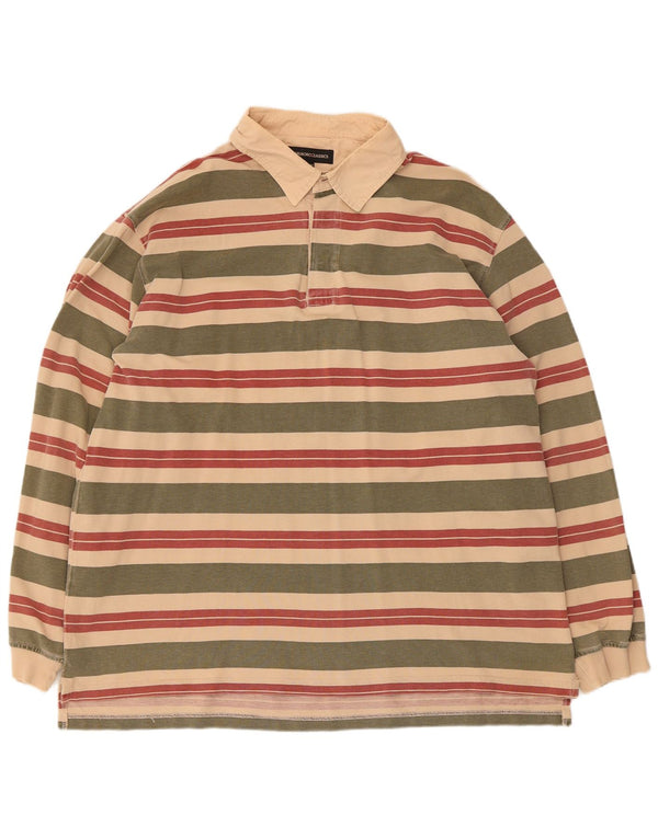 Marlboro Classics Herren-Langarm-Poloshirt 3XL, mehrfarbig gestreift
