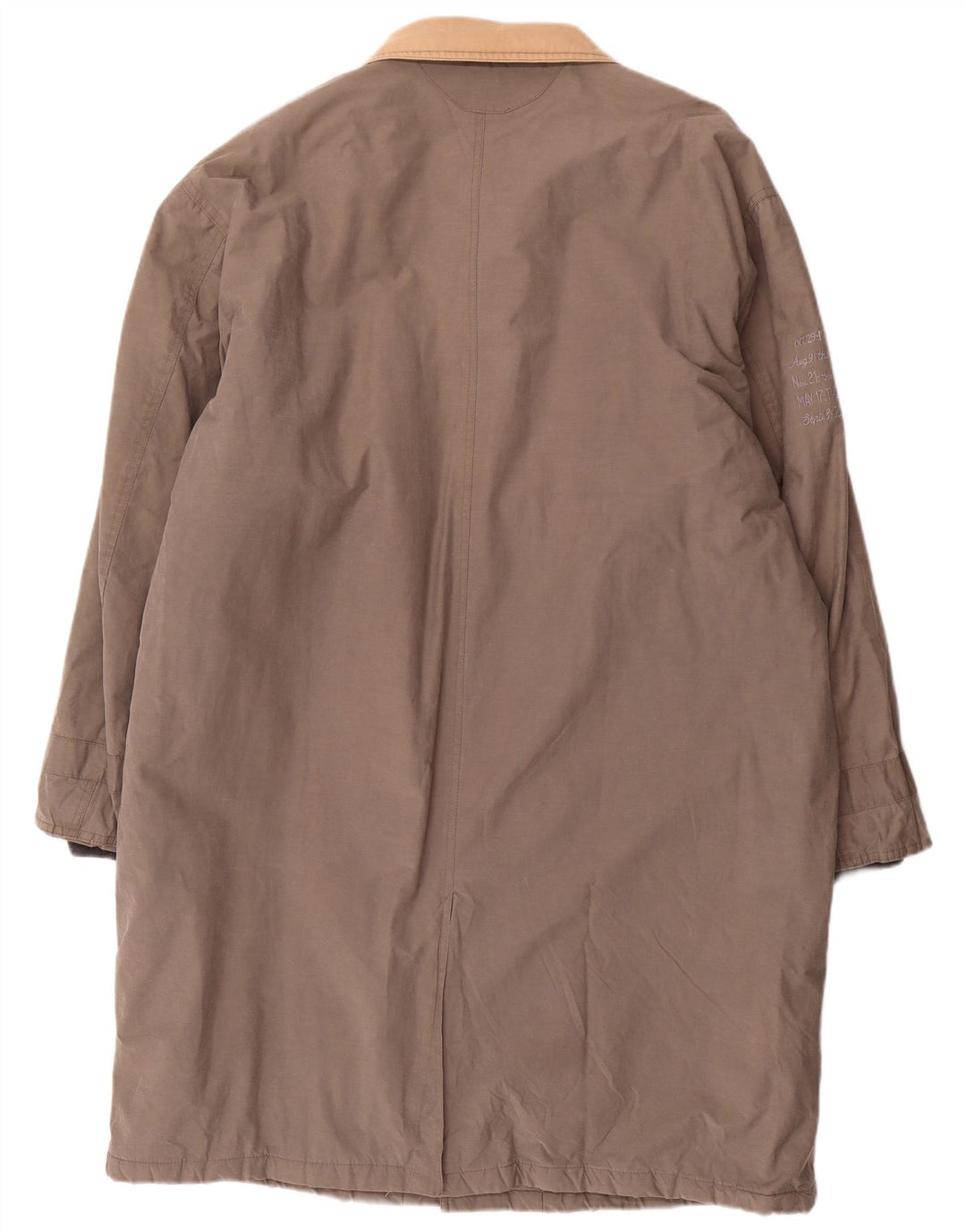 Vintage Herren gepolsterter Mantel UK 42 XL graue Baumwolle