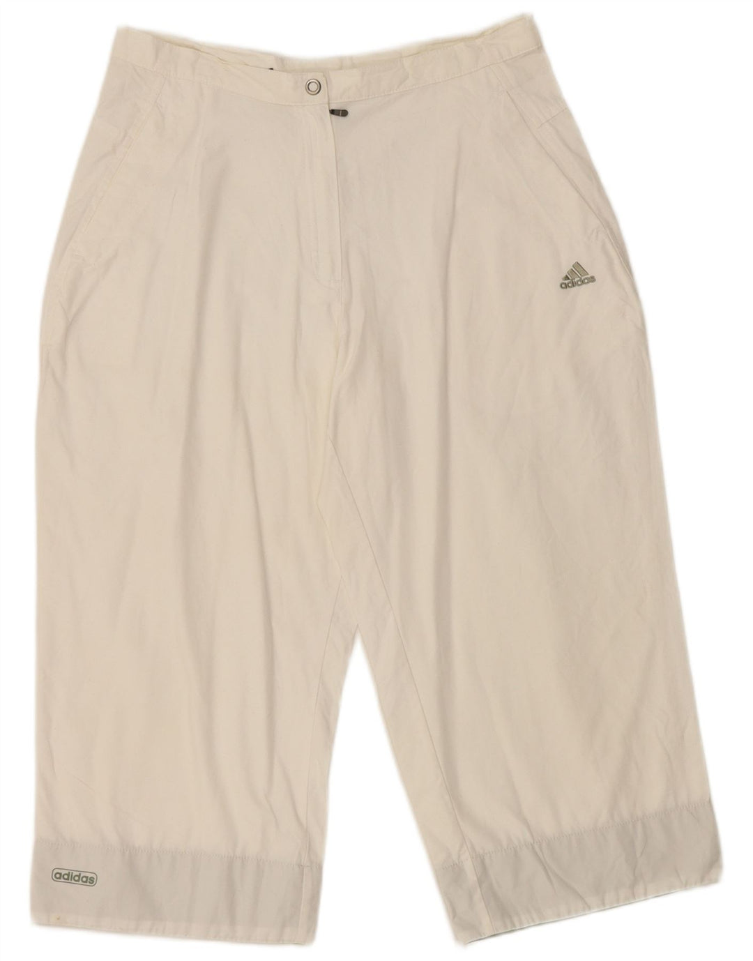 Adidas Damen Bermudashorts UK 12 Medium W30 Weiße Baumwolle