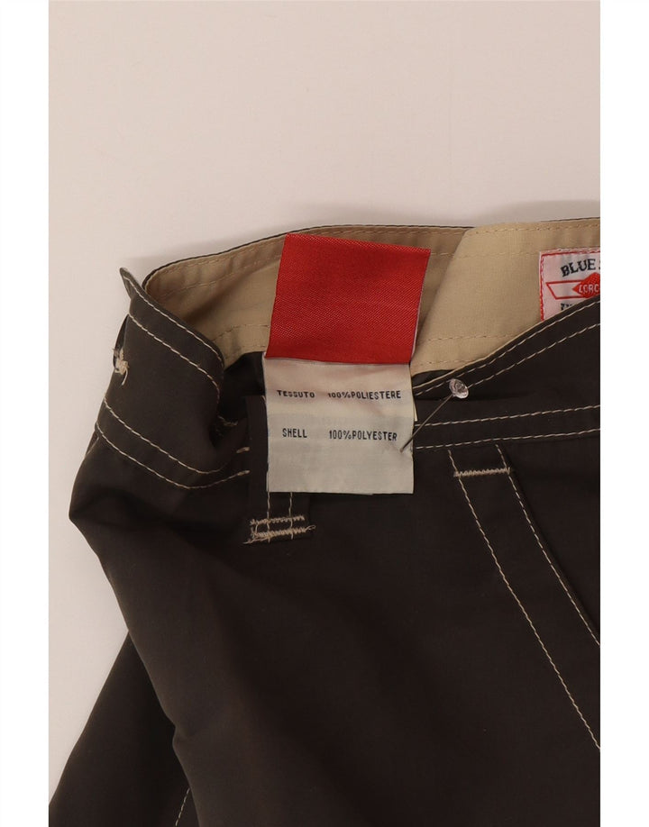 Blue Side Herren-Cargoshorts, Größe L, W34, graues Polyester