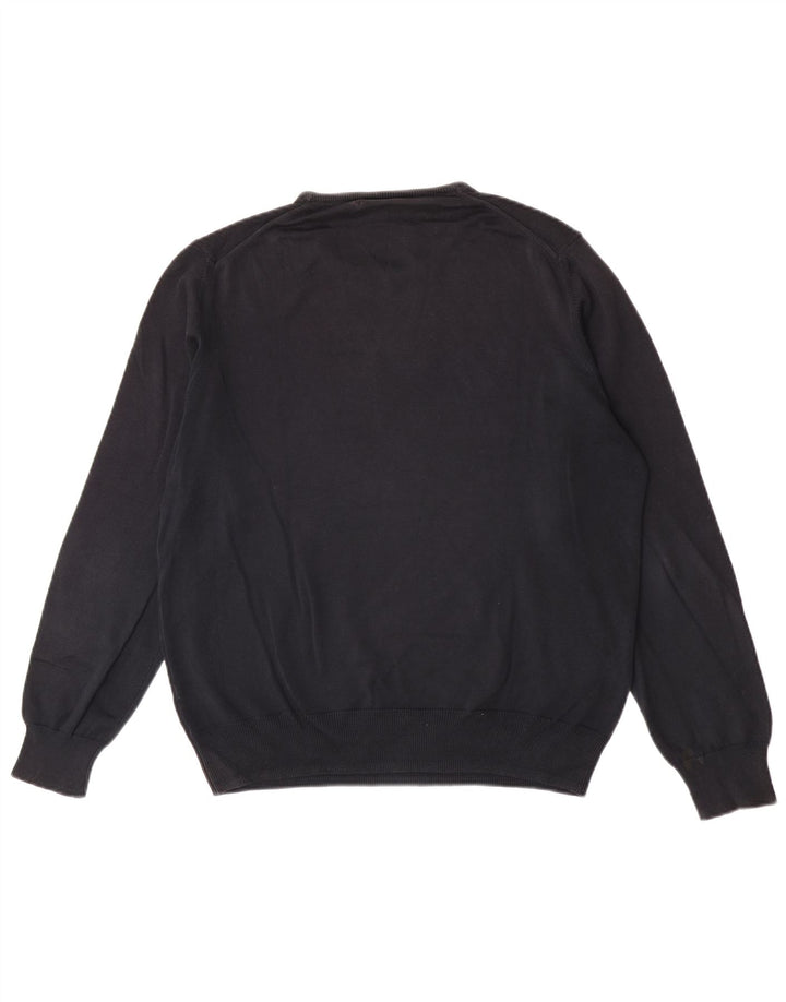Zara Herren-Pullover mit Rundhalsausschnitt, Größe L, Schwarz
