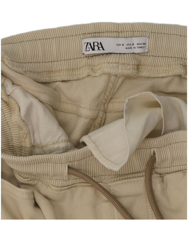 Zara Herren Cargo-Shorts, Größe S, W30, Beige, Baumwolle