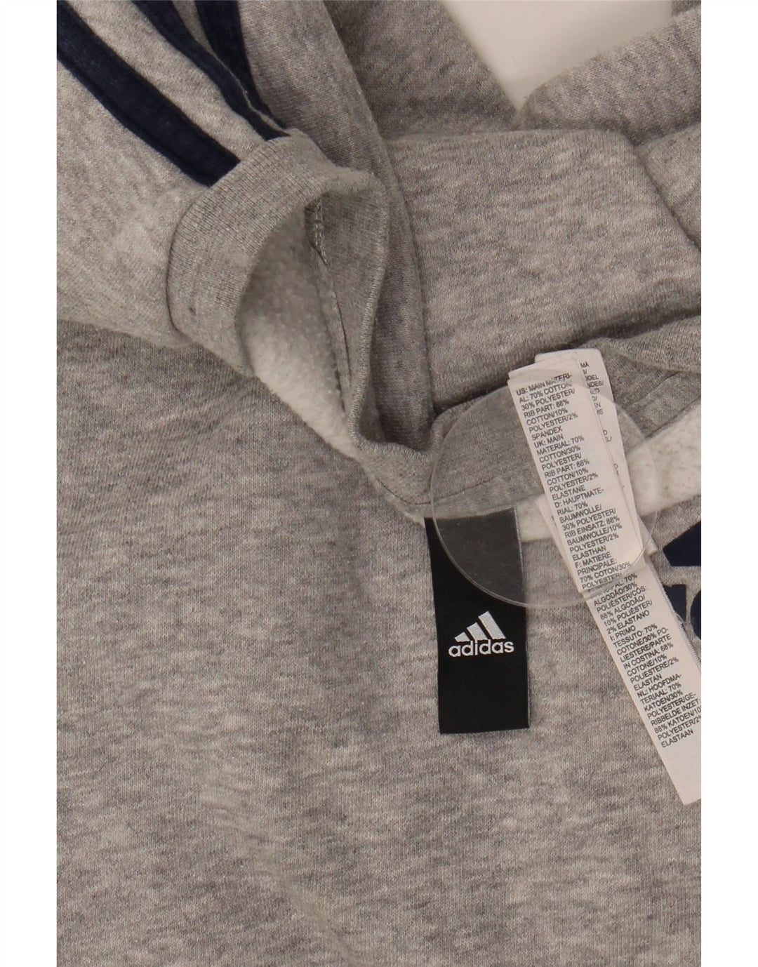 ADIDAS Mens Sweatshirt Jumper Medium Grey Cotton