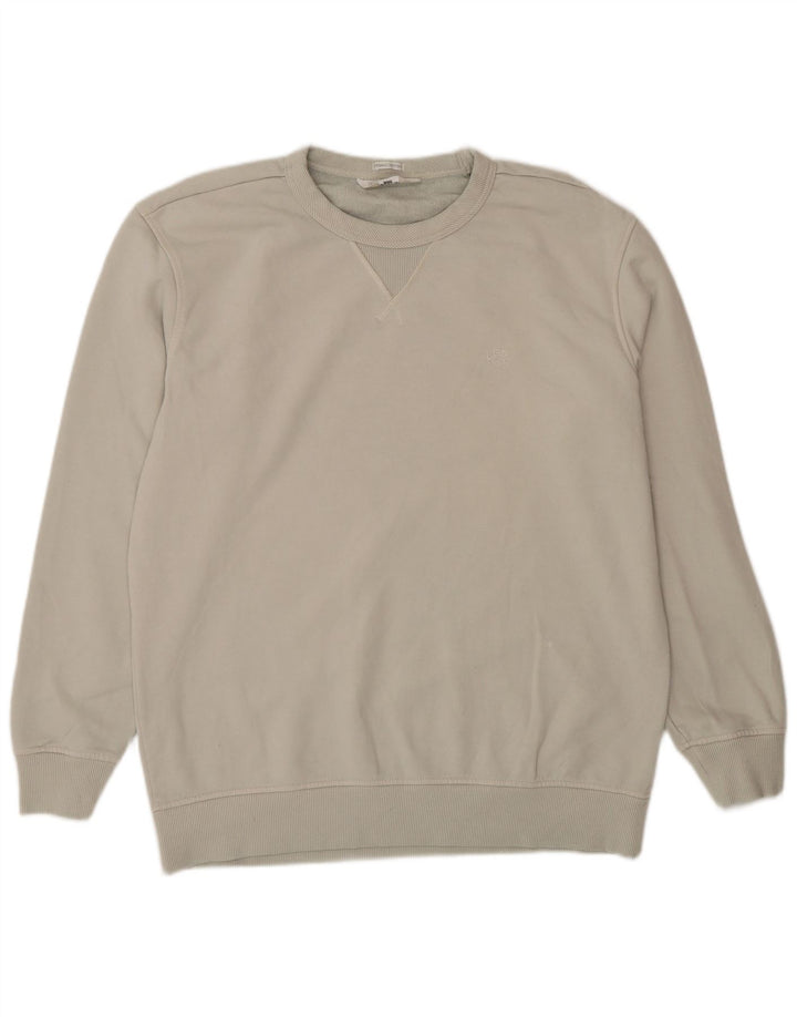 Lee Herren-Sweatshirt-Pullover aus mittelgrauer Baumwolle