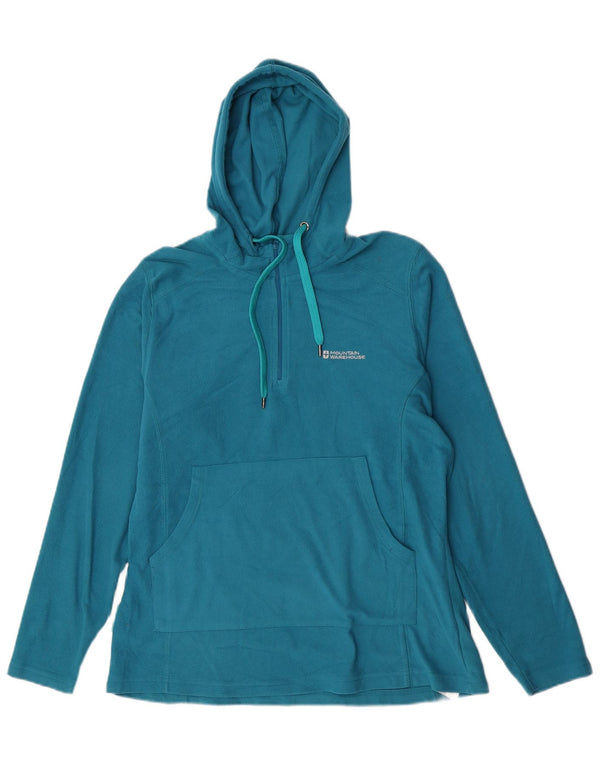 Mountain Warehouse Damen-Fleecepullover mit Kapuze, UK 16, Größe L, Blau, Polyester