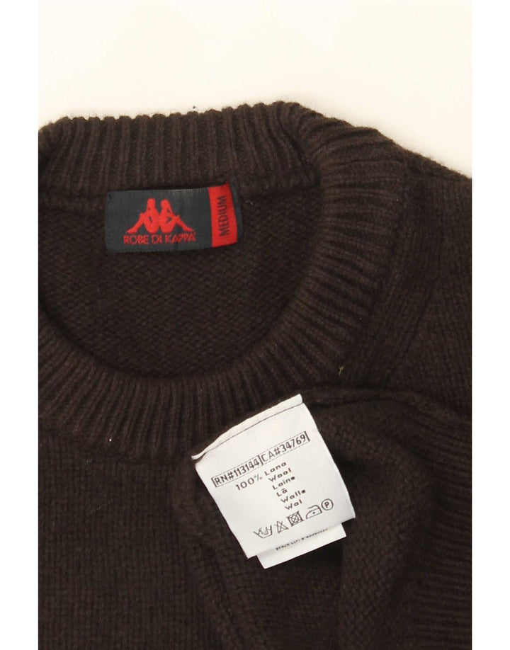 Kappa Herren-Pullover mit Rundhalsausschnitt, mittelbraune Wolle