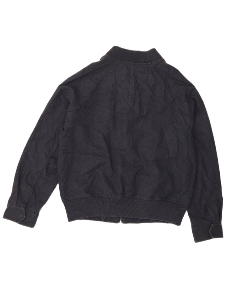 Zara Herren-Bomberjacke mit lockerer Passform, UK 36, kleine marineblaue Wolle