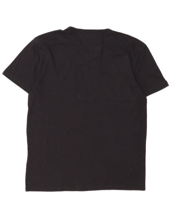 Tommy Hilfiger Herren T-Shirt Top Medium Schwarz Baumwolle