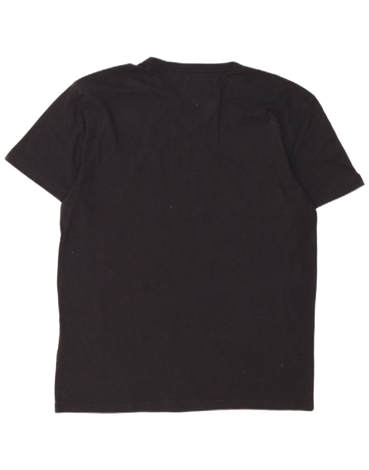 Tommy Hilfiger Herren T-Shirt Top Medium Schwarz Baumwolle