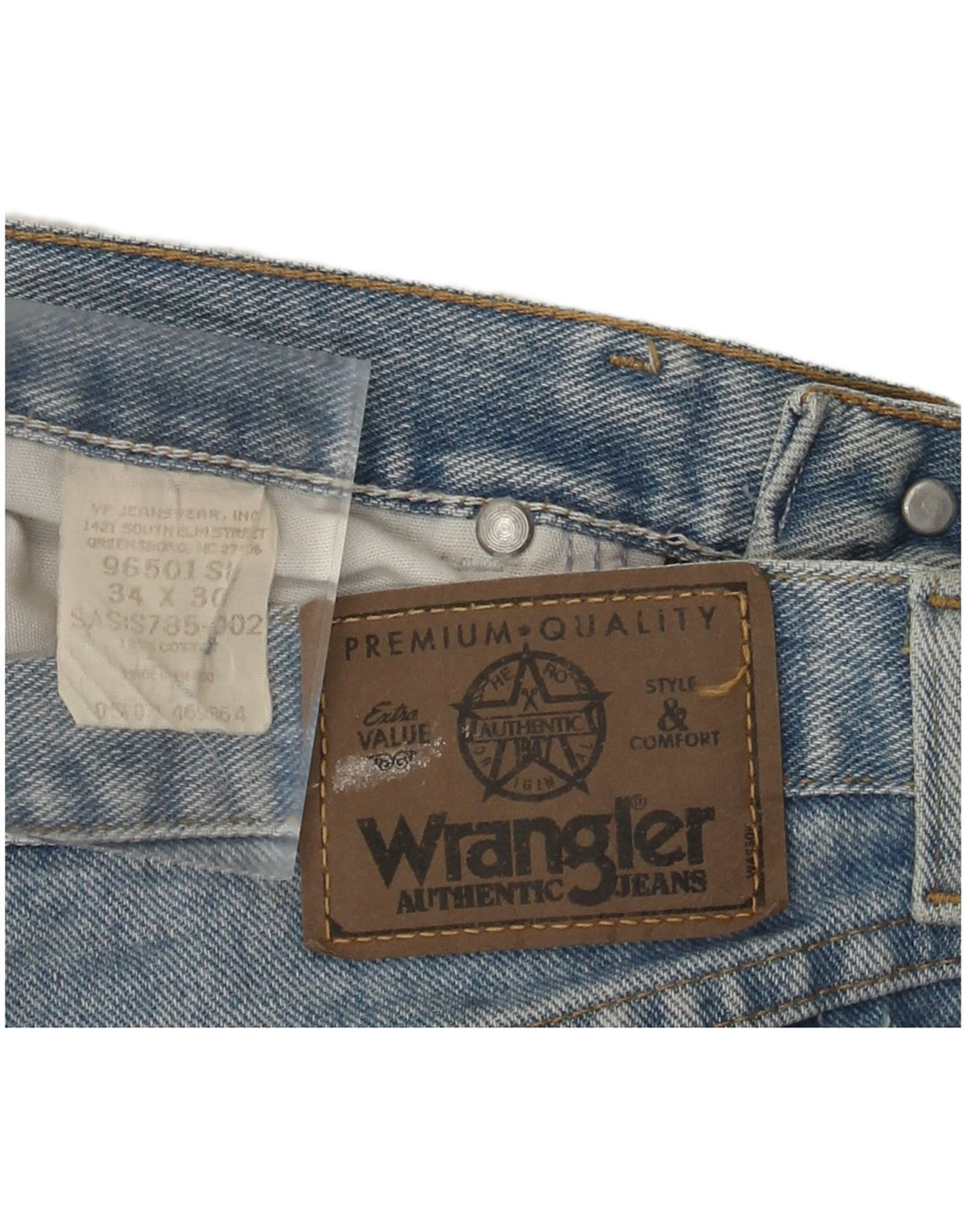 Wrangler Herren Straight Jeans W34 L30 Blaue Baumwolle