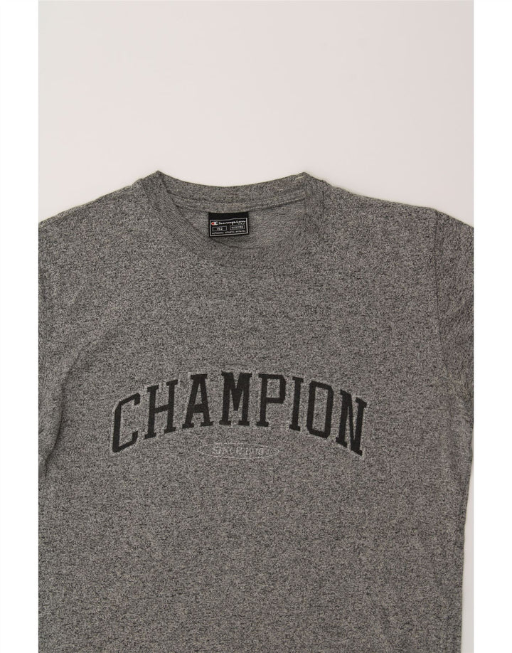 CHAMPION Boys Graphic T-Shirt Top 11-12 Years Grey Flecked Vintage Champion and Second-Hand Champion from Messina Hembry 