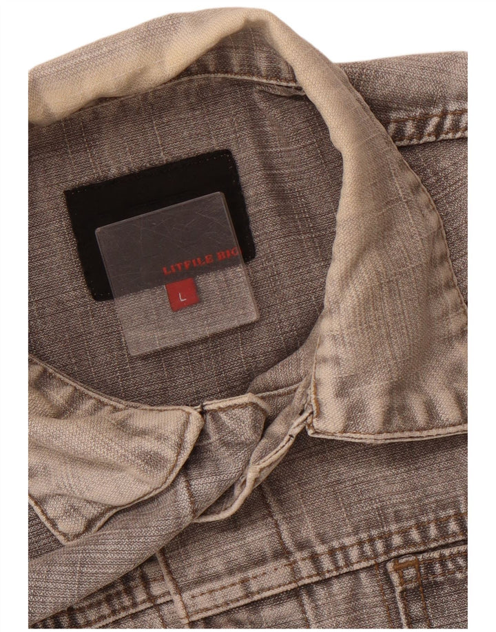 VINTAGE Herren Jeansjacke UK 40 Large Grau