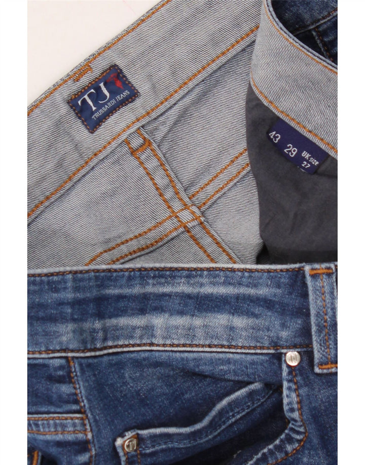 TRUSSARDI Womens Slim Jeans W27 L32 Blue Vintage Trussardi and Second-Hand Trussardi from Messina Hembry 