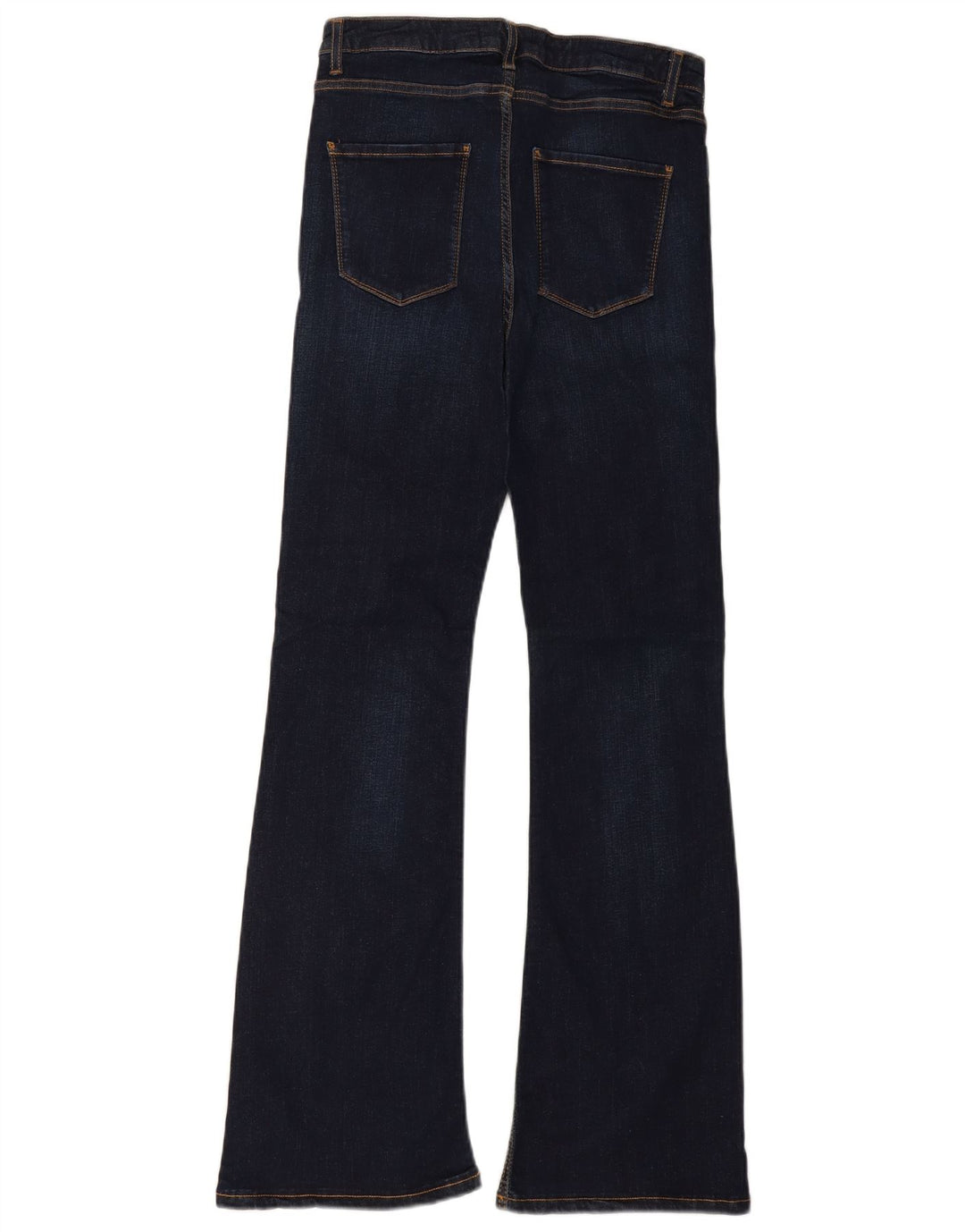Zara Damen Slim Flared Jeans EU 40 Medium W30 L32 Marineblaue Baumwolle