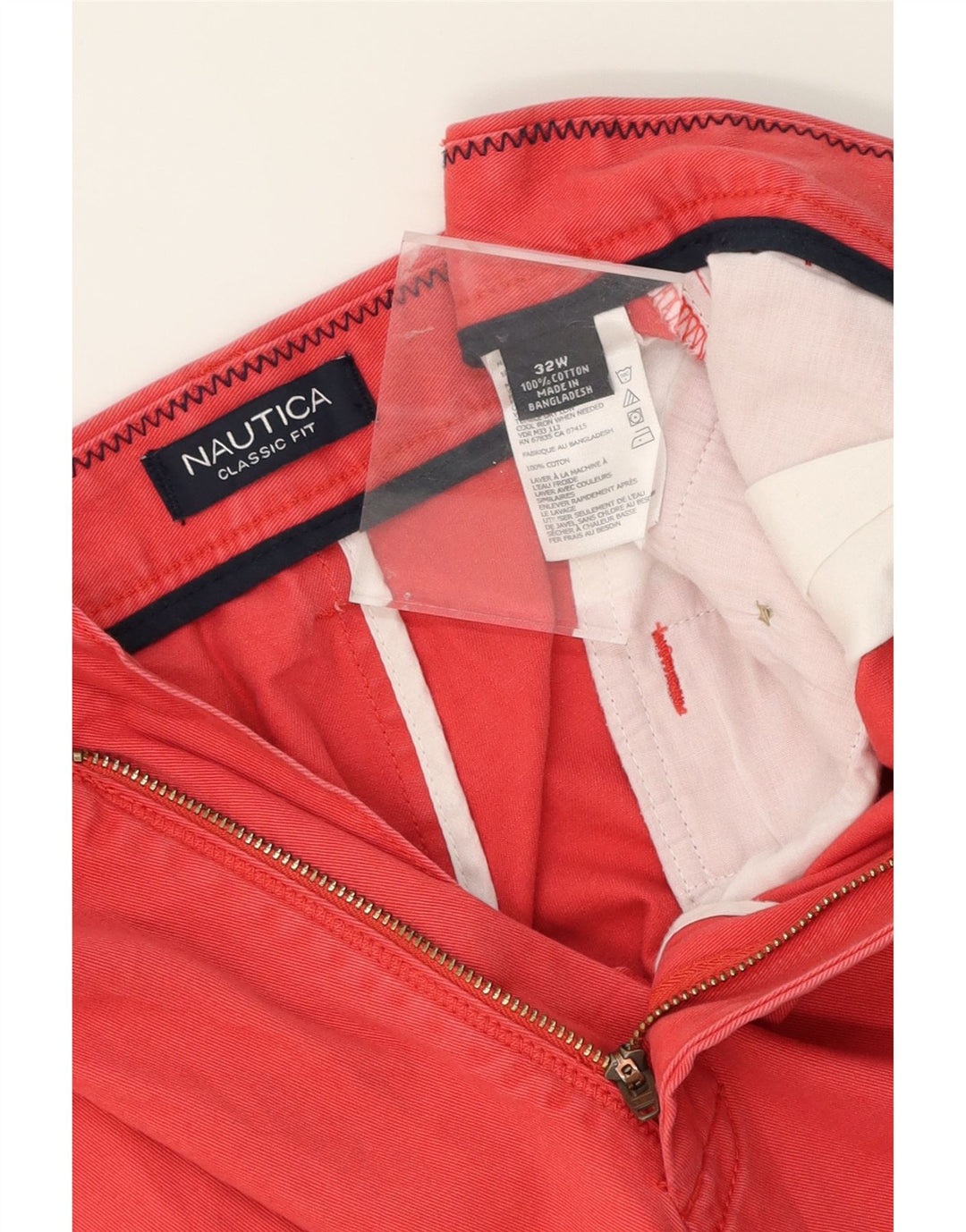 NAUTICA Mens Classic Fit Chino Shorts W32 Medium  Red Cotton Vintage Nautica and Second-Hand Nautica from Messina Hembry 