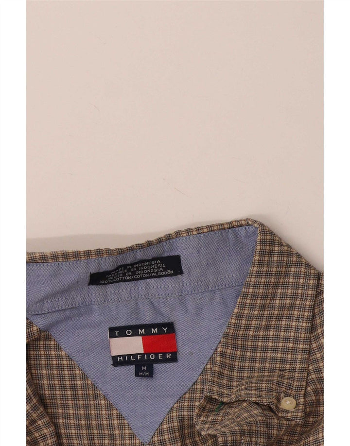 Tommy Hilfiger Herrenhemd aus mittelbraun karierter Baumwolle