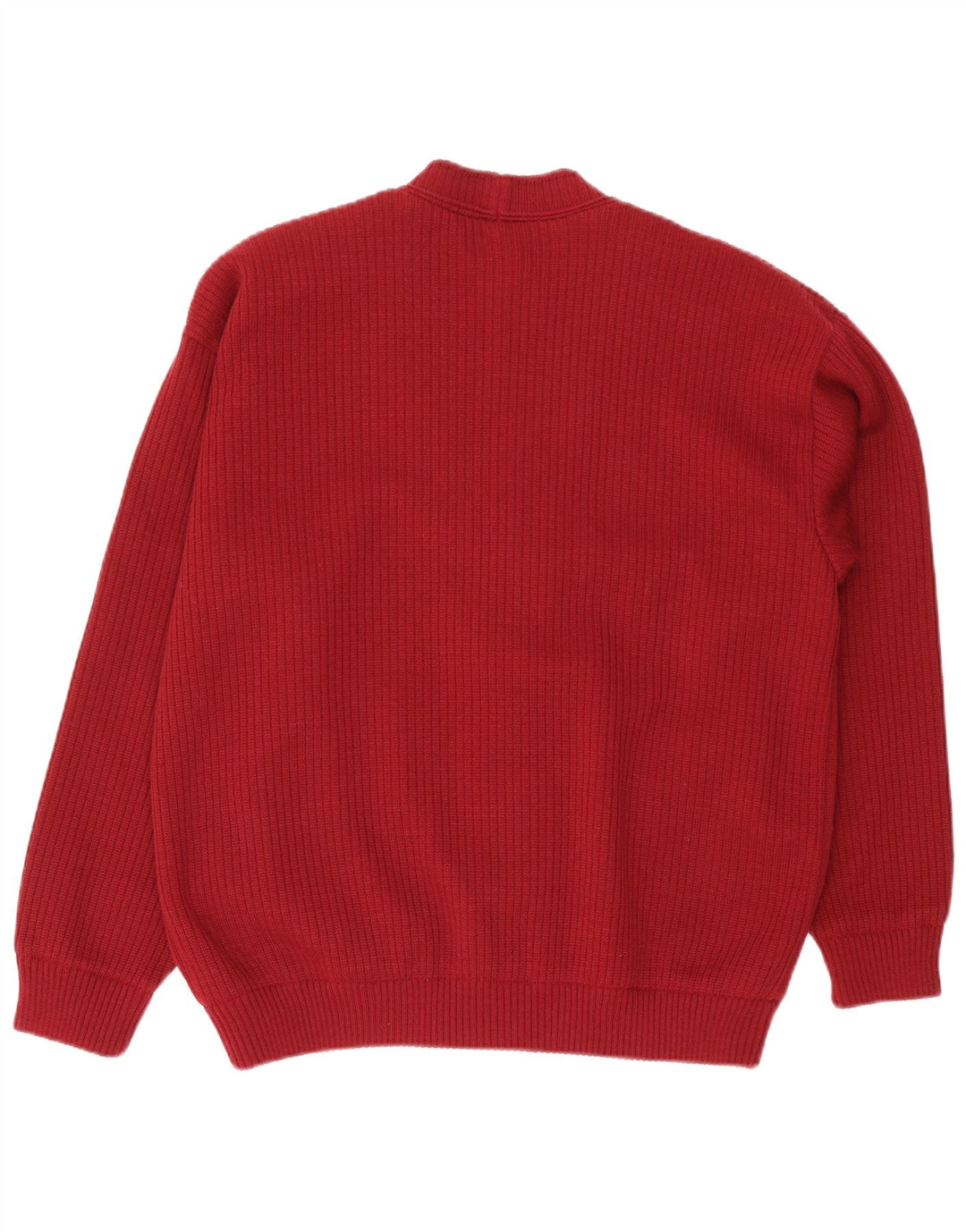 Almira Herren Strickjacke Pullover IT 52 Große rote Merinowolle