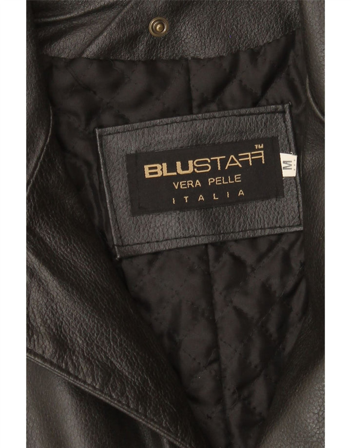 Blustaff Herren Ledermantel UK 38 Mittelschwarzes Leder