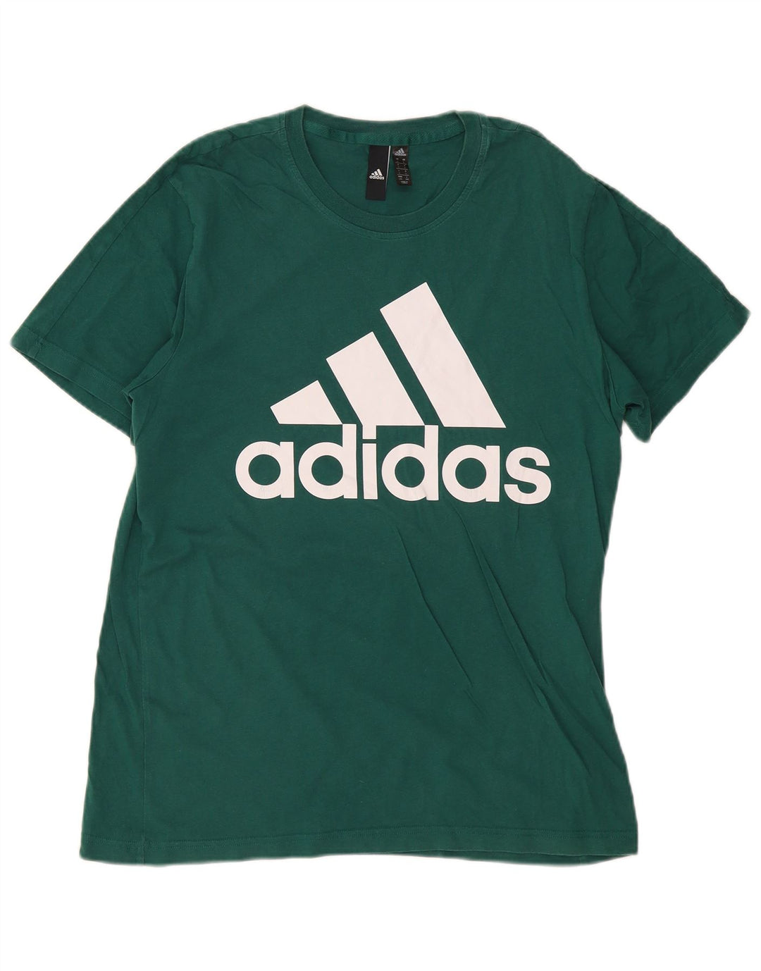 ADIDAS Herren Grafik T-Shirt Top Große grüne Baumwolle
