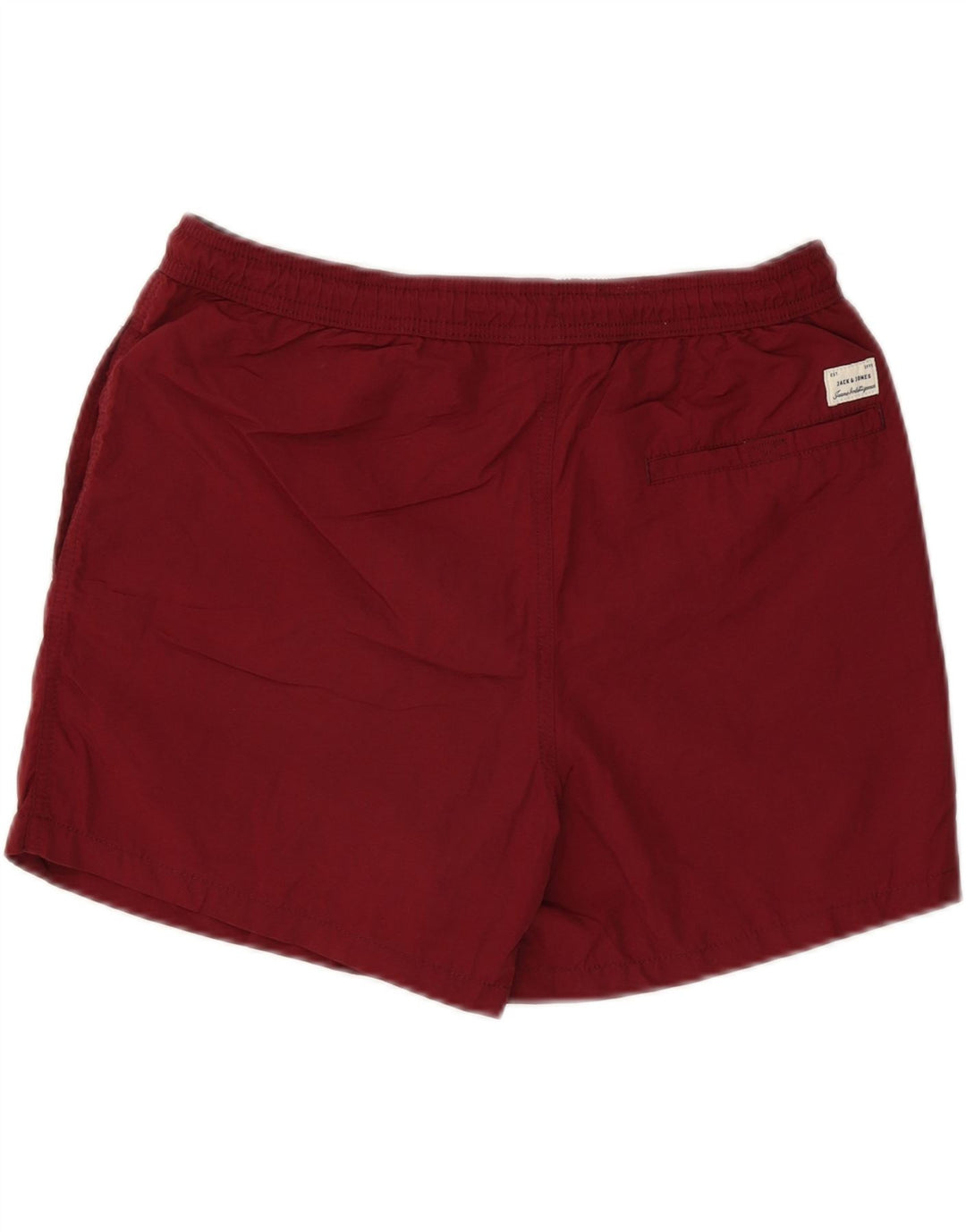 Jack & Jones Herren Badeshorts mit Grafik, Größe L, Burgunderrot, Polyester