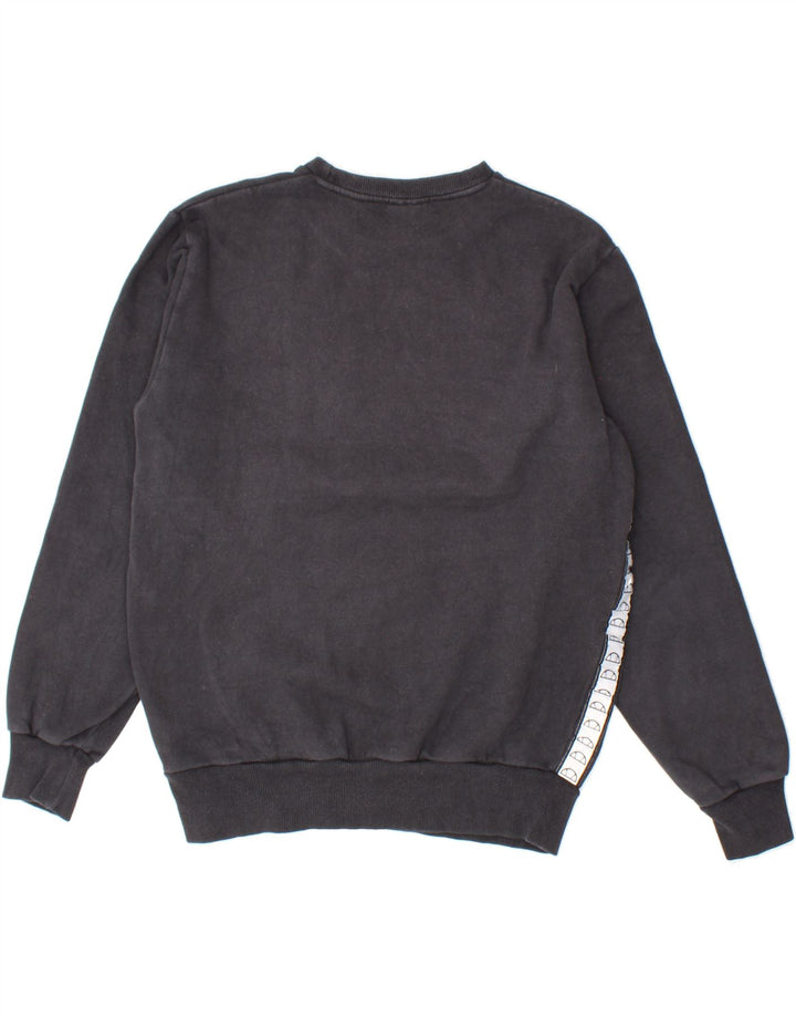 ELLESSE Womens Graphic Sweatshirt Jumper Large Black Cotton Vintage Ellesse and Second-Hand Ellesse from Messina Hembry 