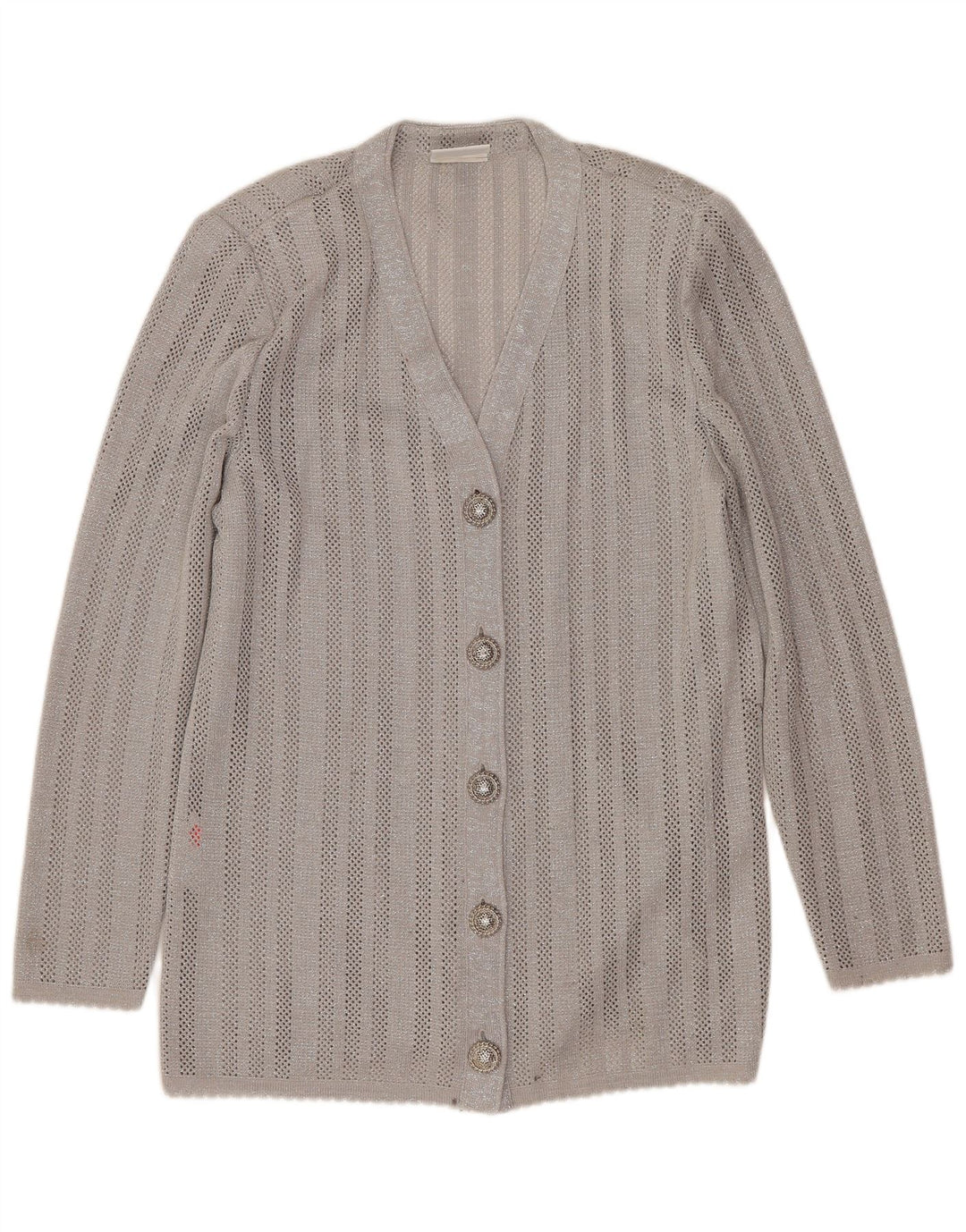 LIOLA Damen-Cardigan-Pullover UK 12 Mittelgrau gefleckte Viskose