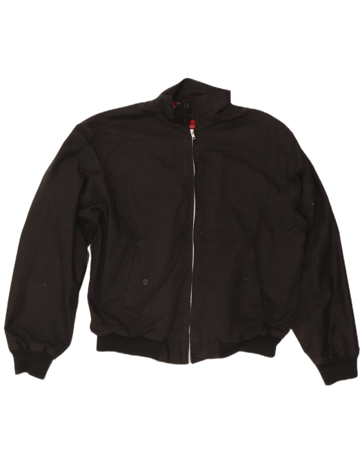 Vintage Herren Bomberjacke UK 42 XL Schwarz Polyester