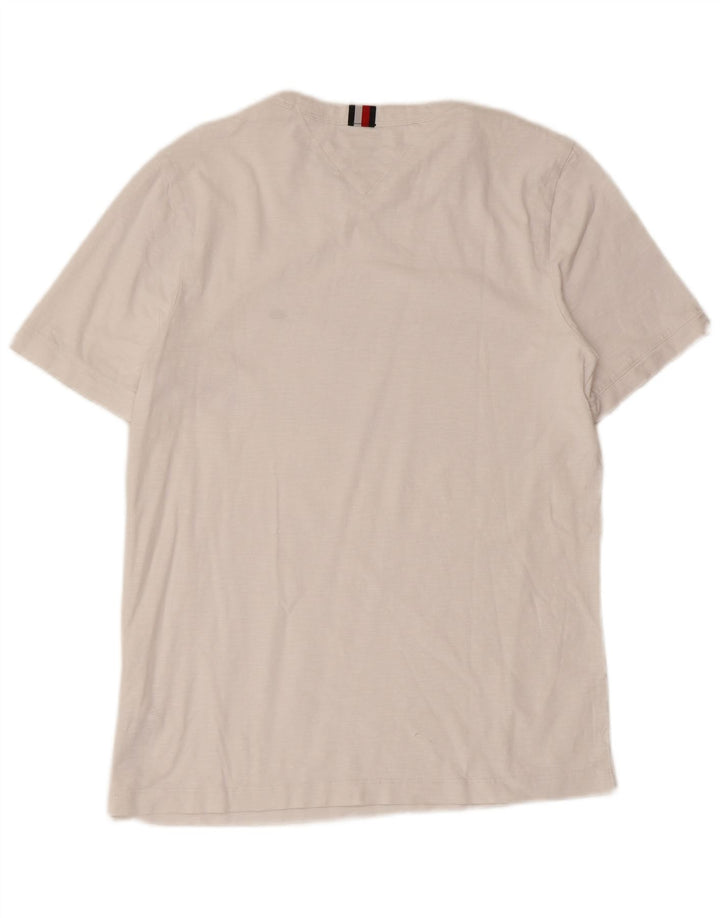Tommy Hilfiger Herren-T-Shirt mit normaler Passform, Größe S, weiße Baumwolle