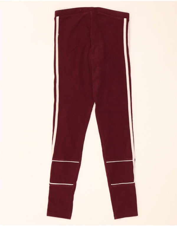 Adidas Damen Leggings UK 6 XS Burgund Baumwolle