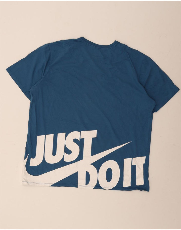 NIKE Herren Athletic Cut Graphic T-Shirt Top 2XL Blau