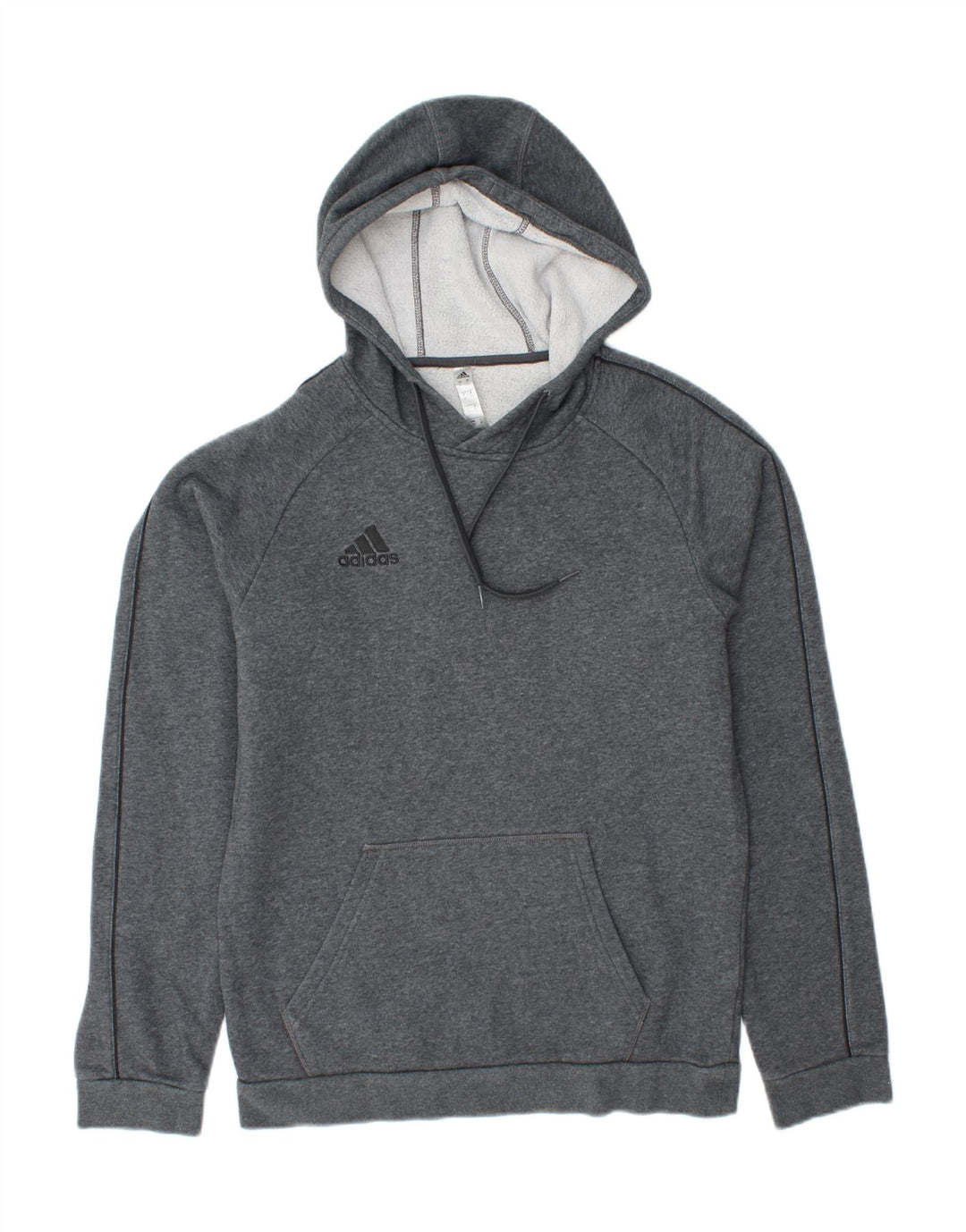 ADIDAS Mens Hoodie Jumper Small Grey Cotton Vintage Adidas and Second-Hand Adidas from Messina Hembry 