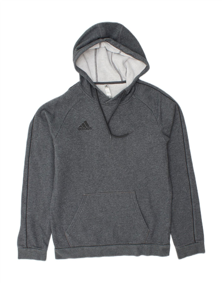 ADIDAS Mens Hoodie Jumper Small Grey Cotton Vintage Adidas and Second-Hand Adidas from Messina Hembry 