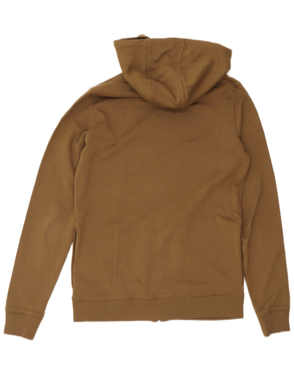 Hugo Boss Herren-Kapuzenpullover mit Reißverschluss, XS, braune Baumwolle