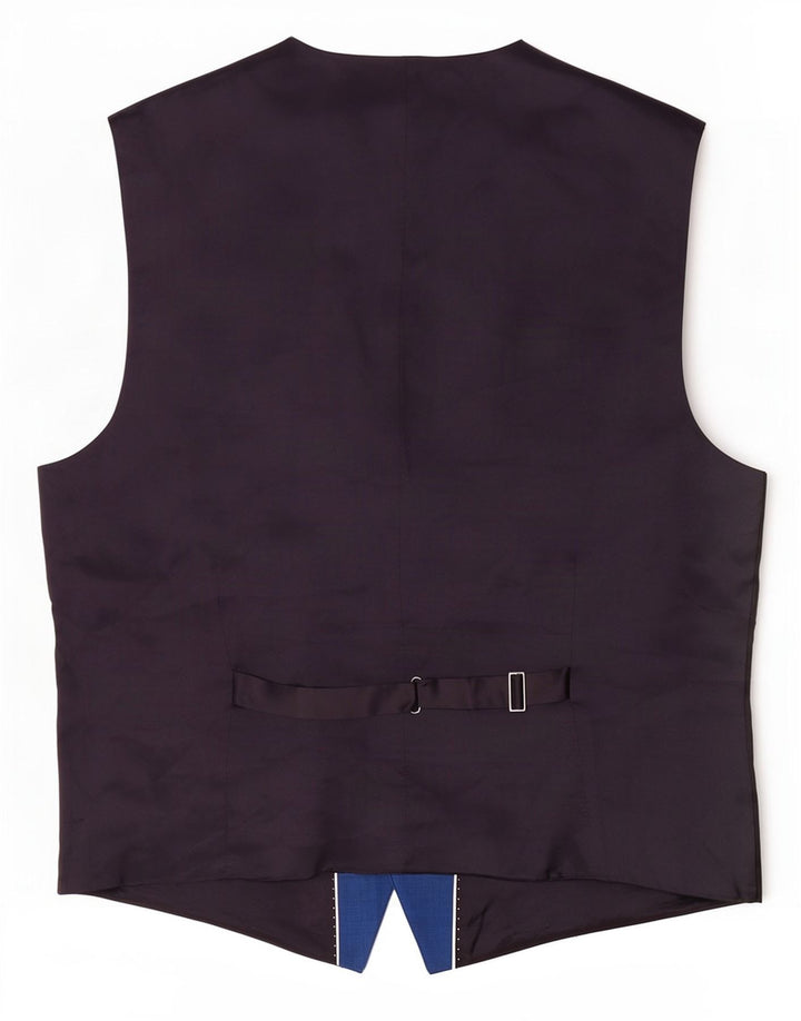 Ben Sherman Herrenweste, kleine blaue Colourblock-Wolle