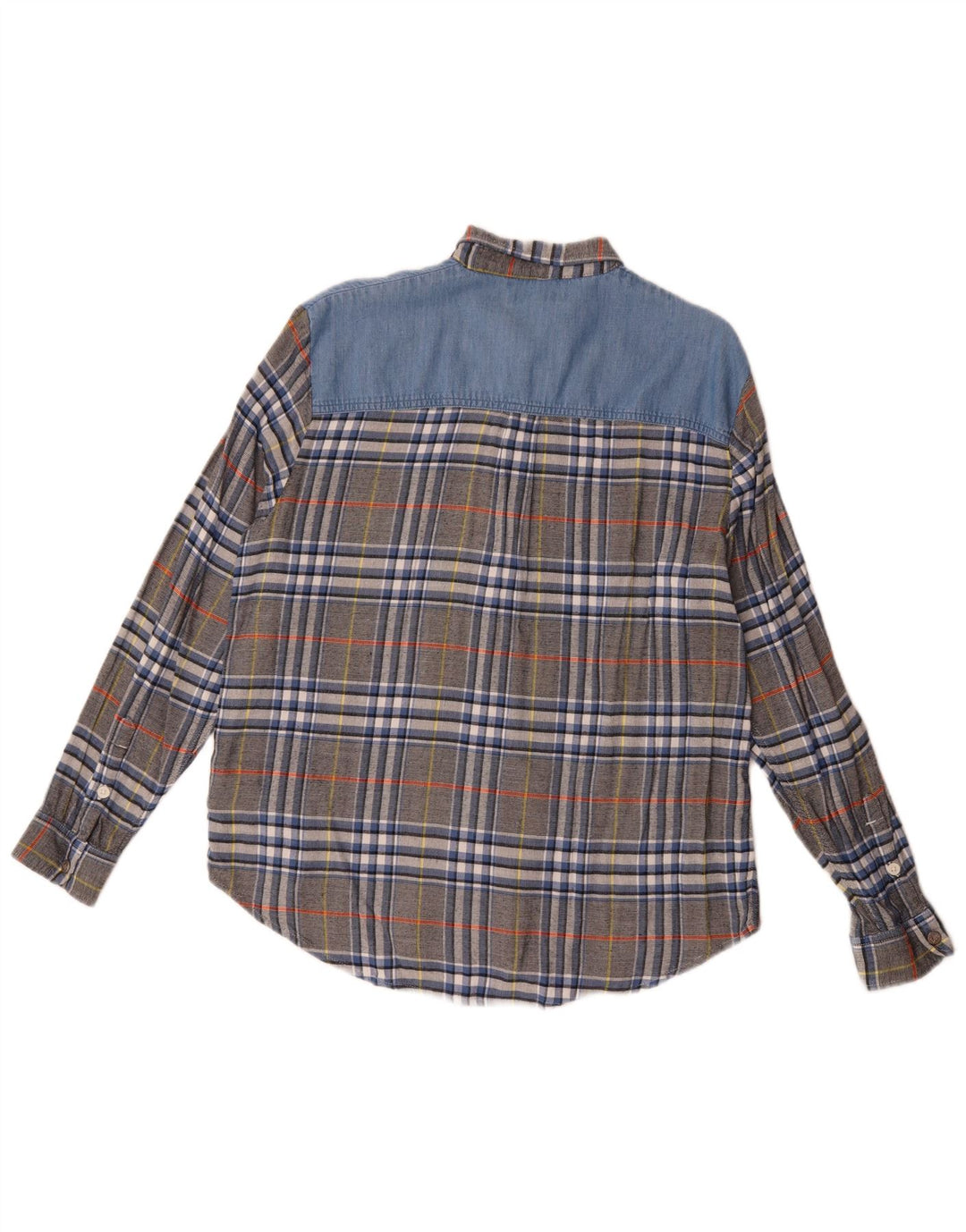 Lee Damen Flanellhemd UK 16 Large Grau karierte Viskose