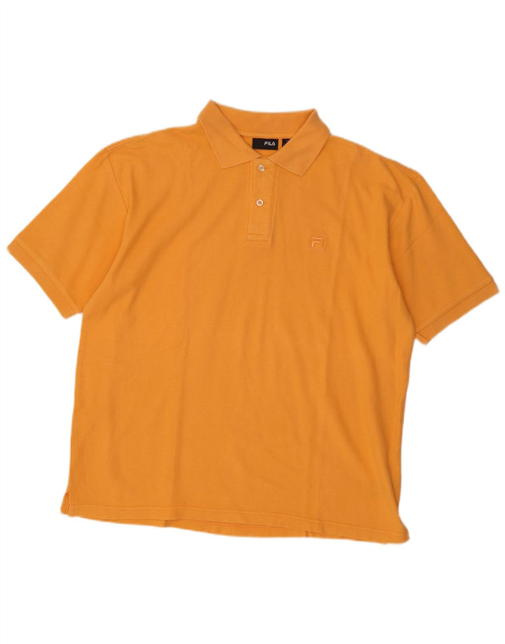 Fila Herren Poloshirt Große Orange Baumwolle