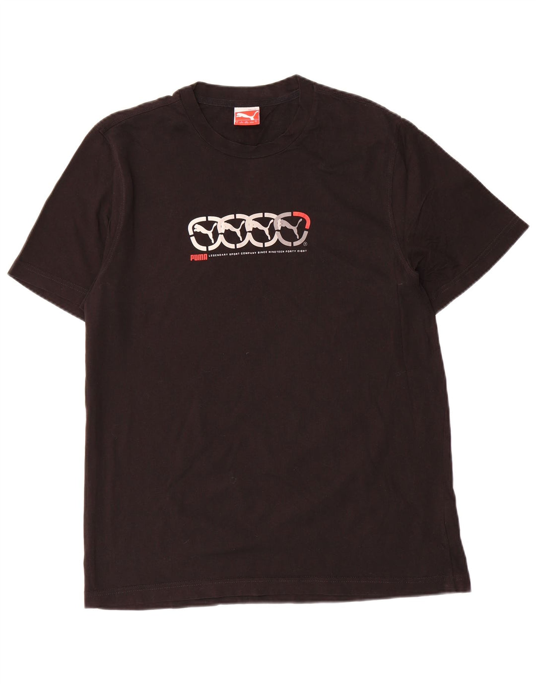 Puma Herren T-Shirt mit Grafik, groß, aus schwarzer Baumwolle