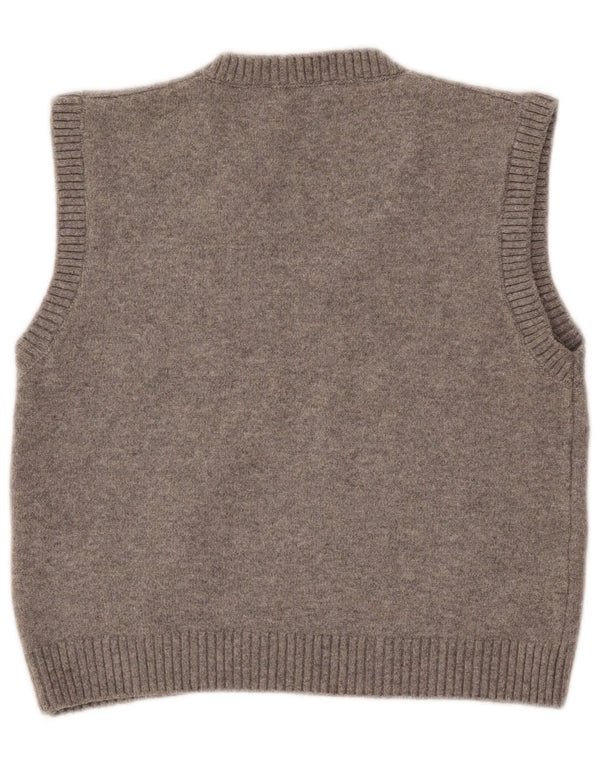 Zara Damen Crop Vest Tank Top UK 14 Large Grau Polyester