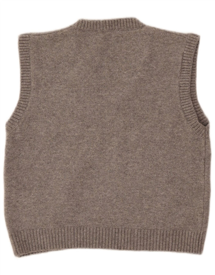 Zara Damen Crop Vest Tank Top UK 14 Large Grau Polyester