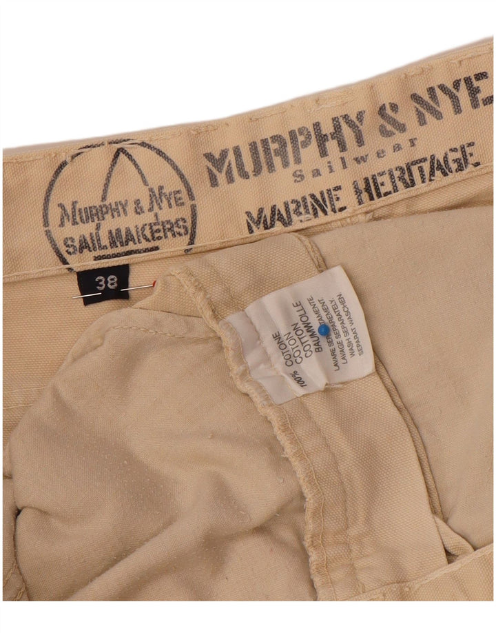 Murphy & Nye Herren Sailmakers Chino Shorts W38 XL Beige Baumwolle