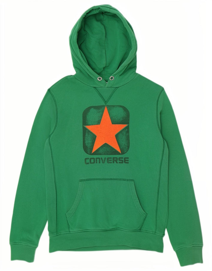 Converse Herren-Kapuzenpullover mit Grafik, groß, grüne Baumwolle