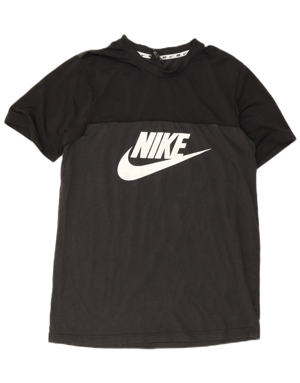Nike Herren-T-Shirt mit Grafik, Größe L, Schwarz, Colourblock-Baumwolle