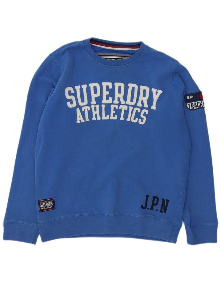 Superdry Herren Grafik-Sweatshirtpullover 2XL Blau Baumwolle