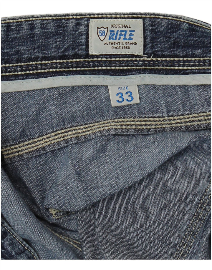 RIFLE Herren Jeansshorts W33 Mittelblau