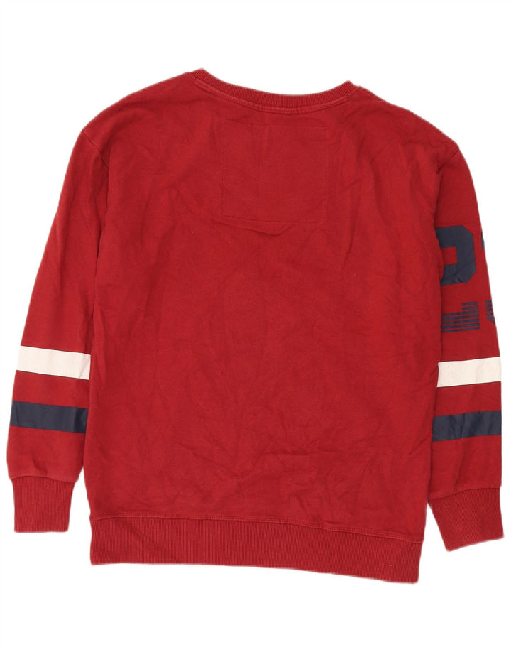 Superdry Herren-Sweatshirt mit Grafik, Größe S, Rot, Colourblock-Baumwolle