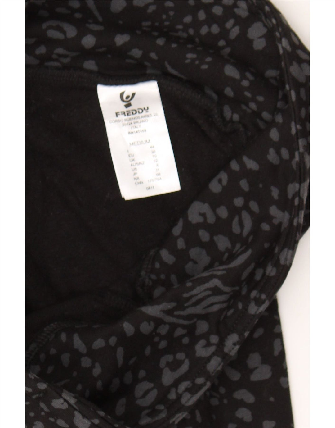 FREDDY Womens Leggings UK 10 Small Black Cotton Vintage Freddy and Second-Hand Freddy from Messina Hembry 