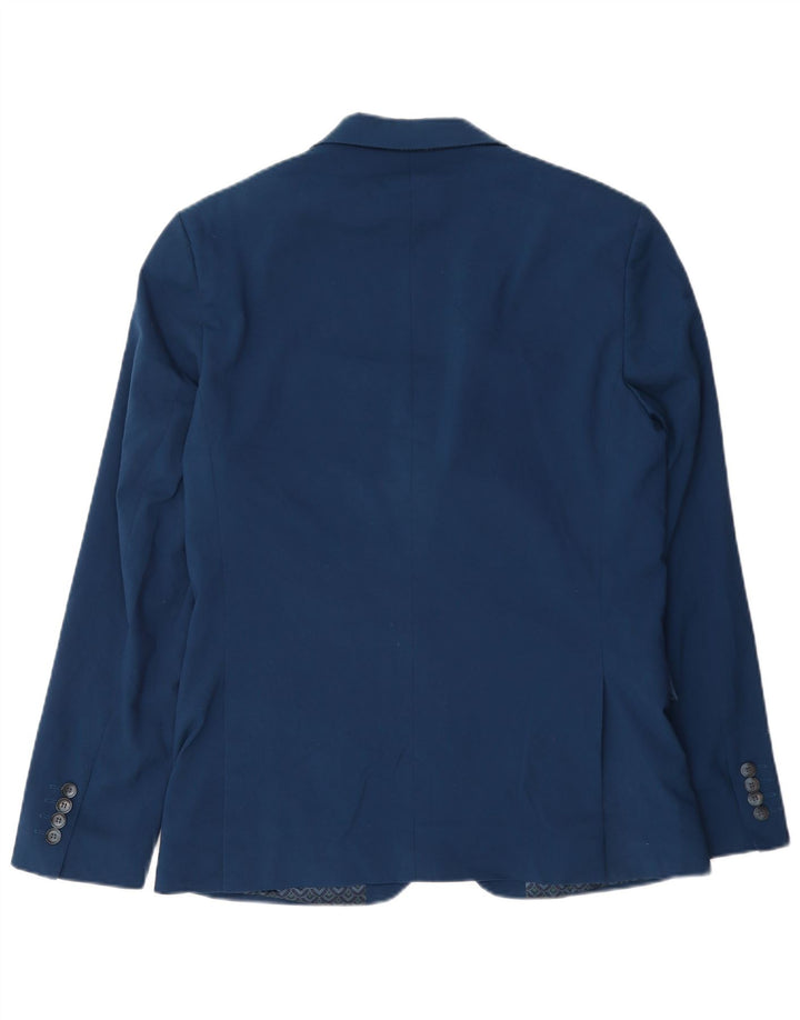 Marks & Spencer Herren-Blazer mit 2 Knöpfen, UK 38, Mittelblau, Polyester