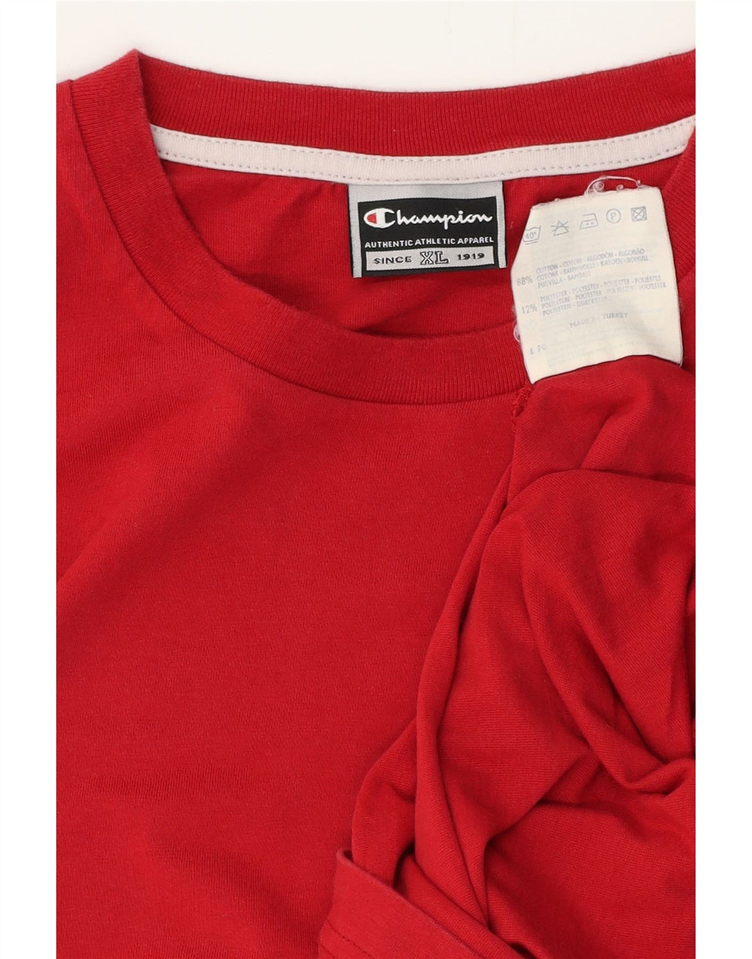 CHAMPION Herren T-Shirt Top XL Rot Baumwolle